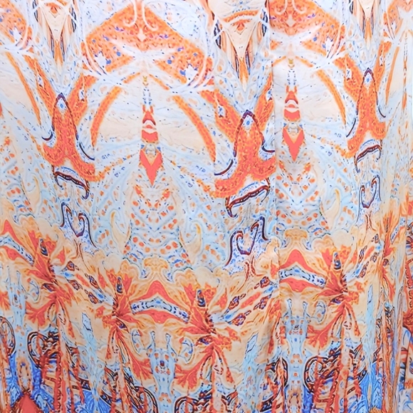 Tangerine NYC Geometric Print Mini Dress Sleeveless Size M Pockets Multicolor - Picture 5 of 9